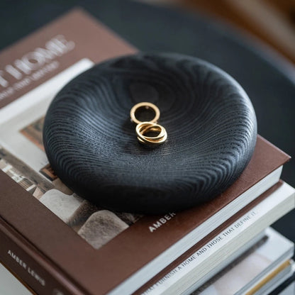 Hand Carved Wooden Jewelry Tray Ebonized Ashwood-Thistle Hill-Thistle Hill