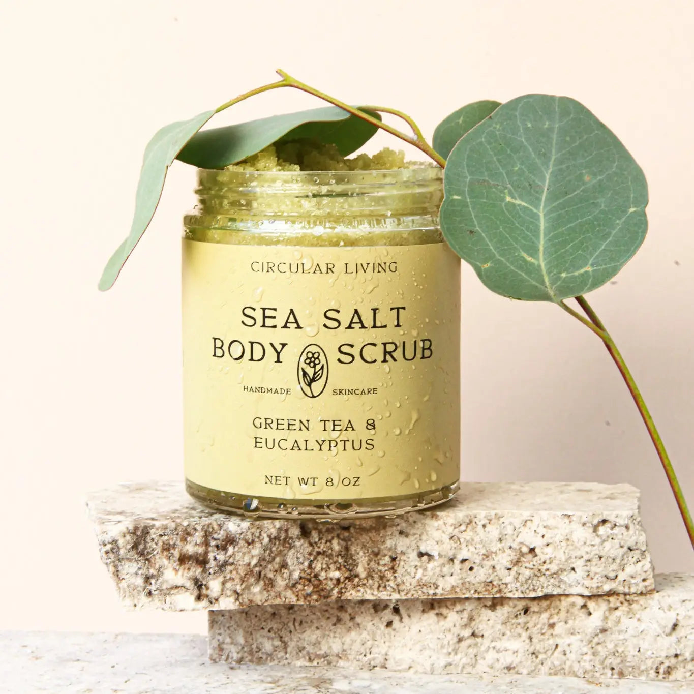 Circular Living Sea Salt Body Scrub Green Tea & Eucalyptus-Circular Living-Thistle Hill