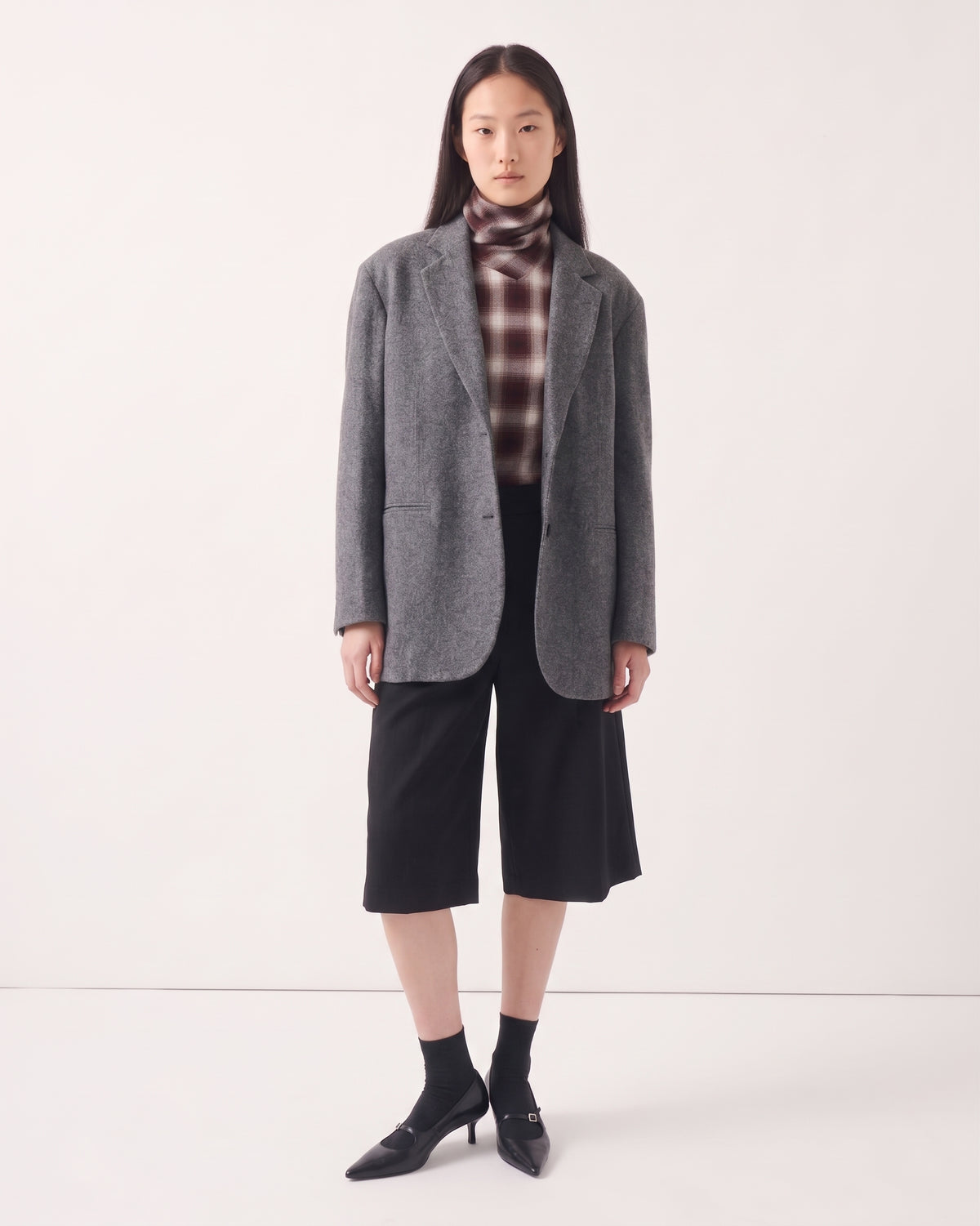 Sayaka Davis Two Button Blazer Grey-Sayaka Davis-Thistle Hill