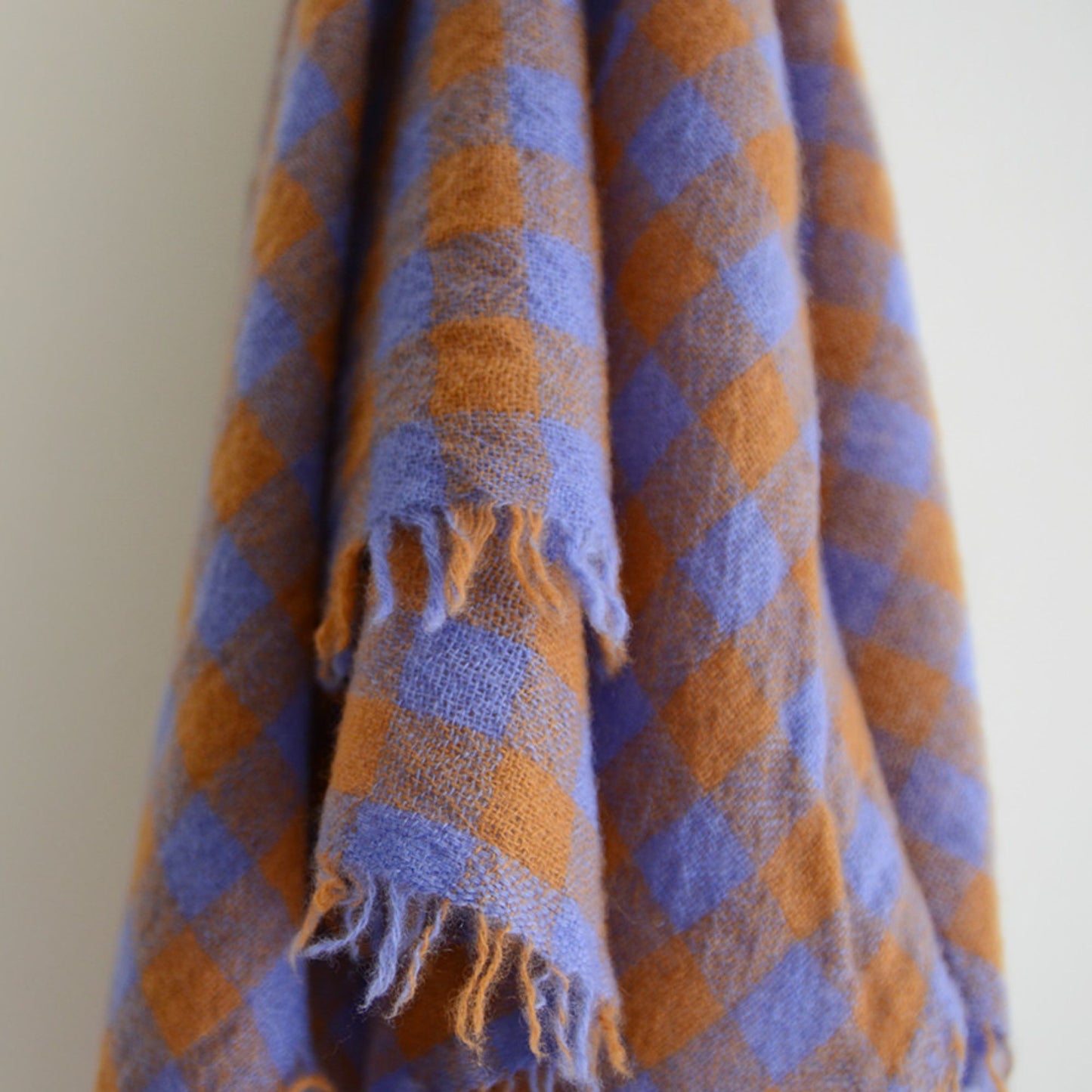 Makie Cashmere Scarf Check Blue-Makie-Thistle Hill