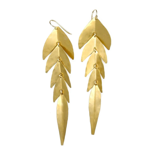 Carolyn Keys Swish Brass Earrings-Carolyn Keys-Thistle Hill