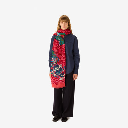 Inoui Editions 70 Dragon Fuchsia Scarf-Inoui Editions-Thistle Hill