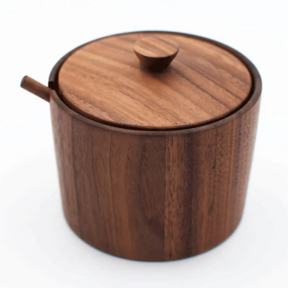 Walnut Wood Salt Cellar-JBrody & Co.-Thistle Hill