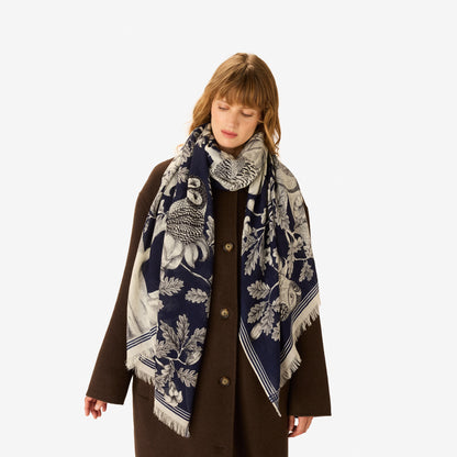Inoui Editions Scarf 100 Archimede Navy Scarf-Inoui Editions-Thistle Hill