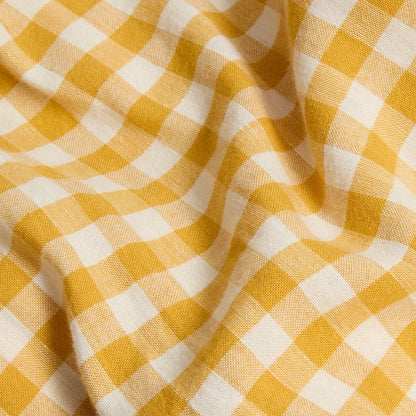 Honey Gingham Linen Pillowcase (Pair)-Piglet in Bed-Thistle Hill