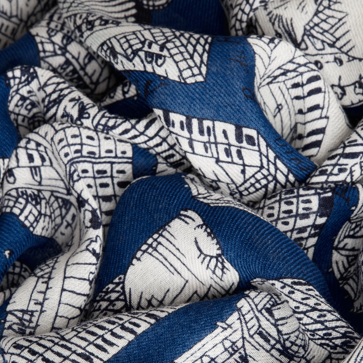 Inoui Editions 100 Turgot Dark Blue Scarf-Inoui Editions-Thistle Hill