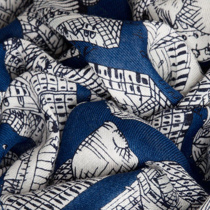 Inoui Editions 100 Turgot Dark Blue Scarf-Inoui Editions-Thistle Hill