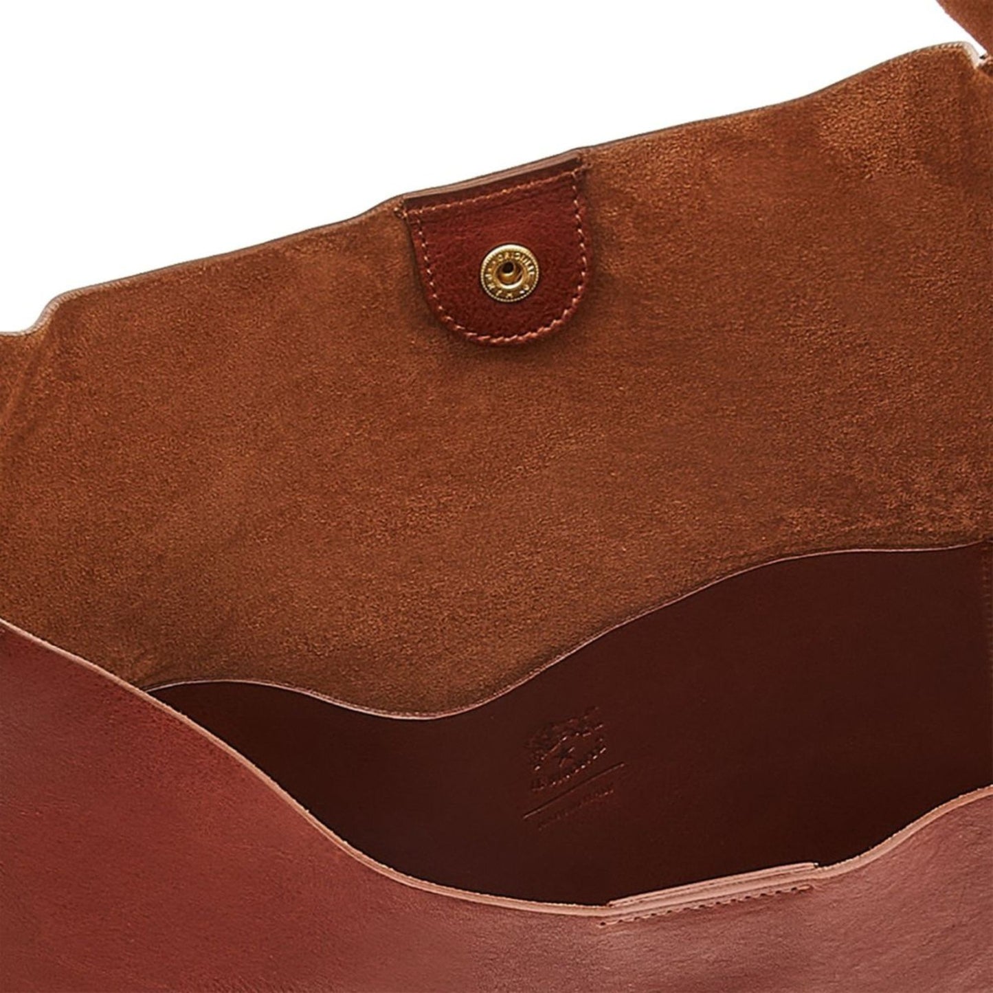Il Bisonte Le Laudi Shoulder Bag in Vintage Leather Dark Brown Seppia