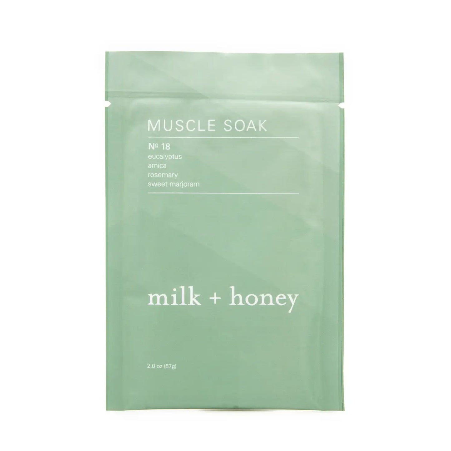 Milk + Honey Muscle Soak Nº 18: Eucalyptus, Arnica, Rosemary, Sweet Marjoram Pouch