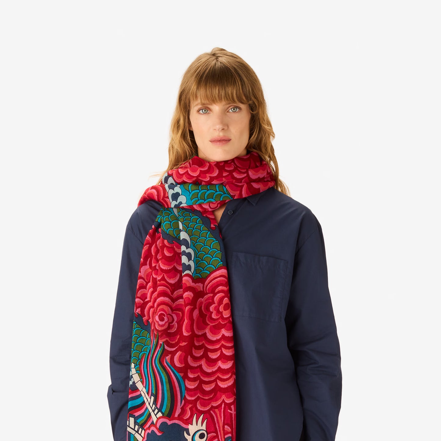 Inoui Editions 70 Dragon Fuchsia Scarf-Inoui Editions-Thistle Hill