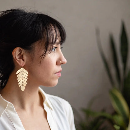 Carolyn Keys Anya Brass Earrings-Carolyn Keys-Thistle Hill
