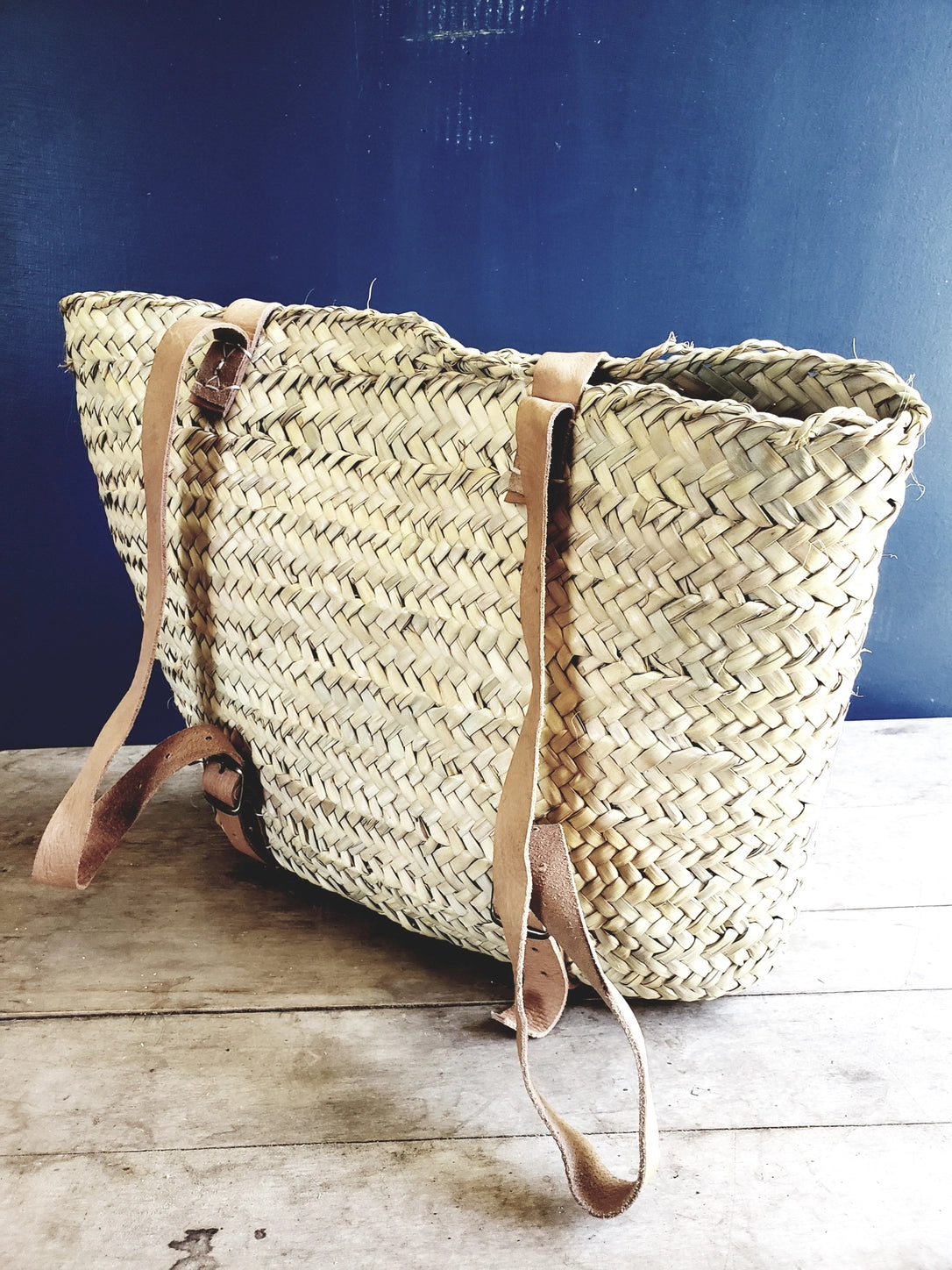 Palm Leaf Backpack Basket-Thistle Hill-Thistle Hill