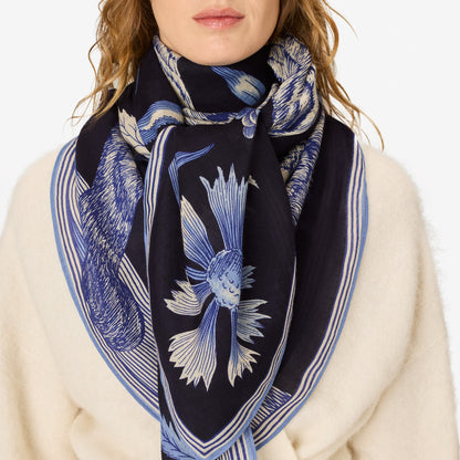 Inoui Editions Square 130 Gustav Blue Scarf-Inoui Editions-Thistle Hill