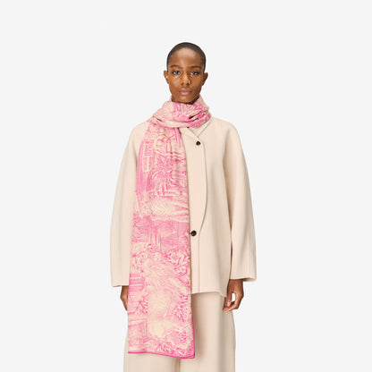 Inoui Editions Scarf 100 Wool Silk Piranesi Pink Scarf-Inoui Editions-Thistle Hill