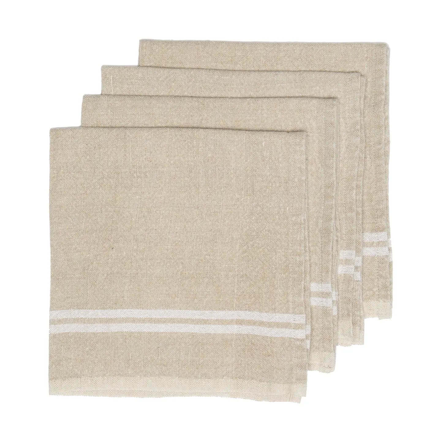Vintage Natural & Ivory Napkins Set of 4-Thistle Hill-Thistle Hill