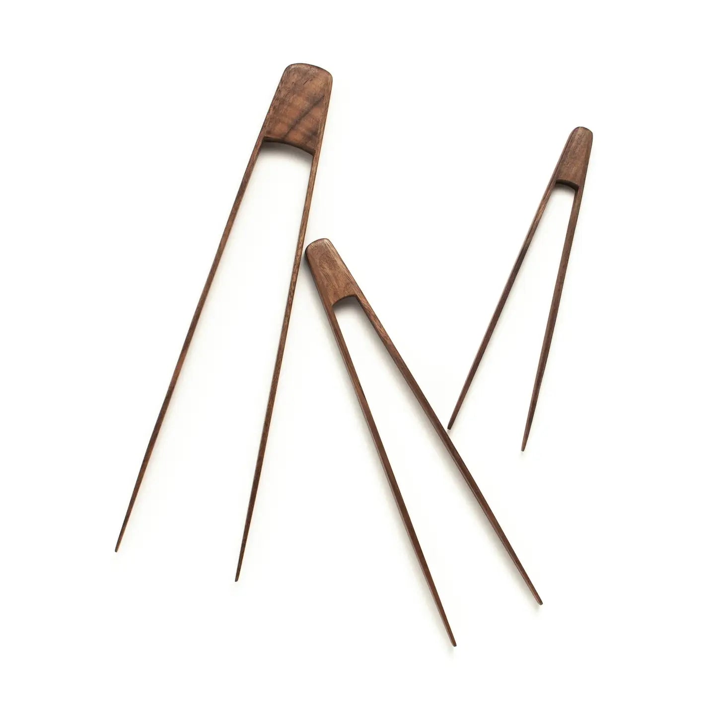 Large Walnut Wood Tongs-JBrody & Co.-Thistle Hill