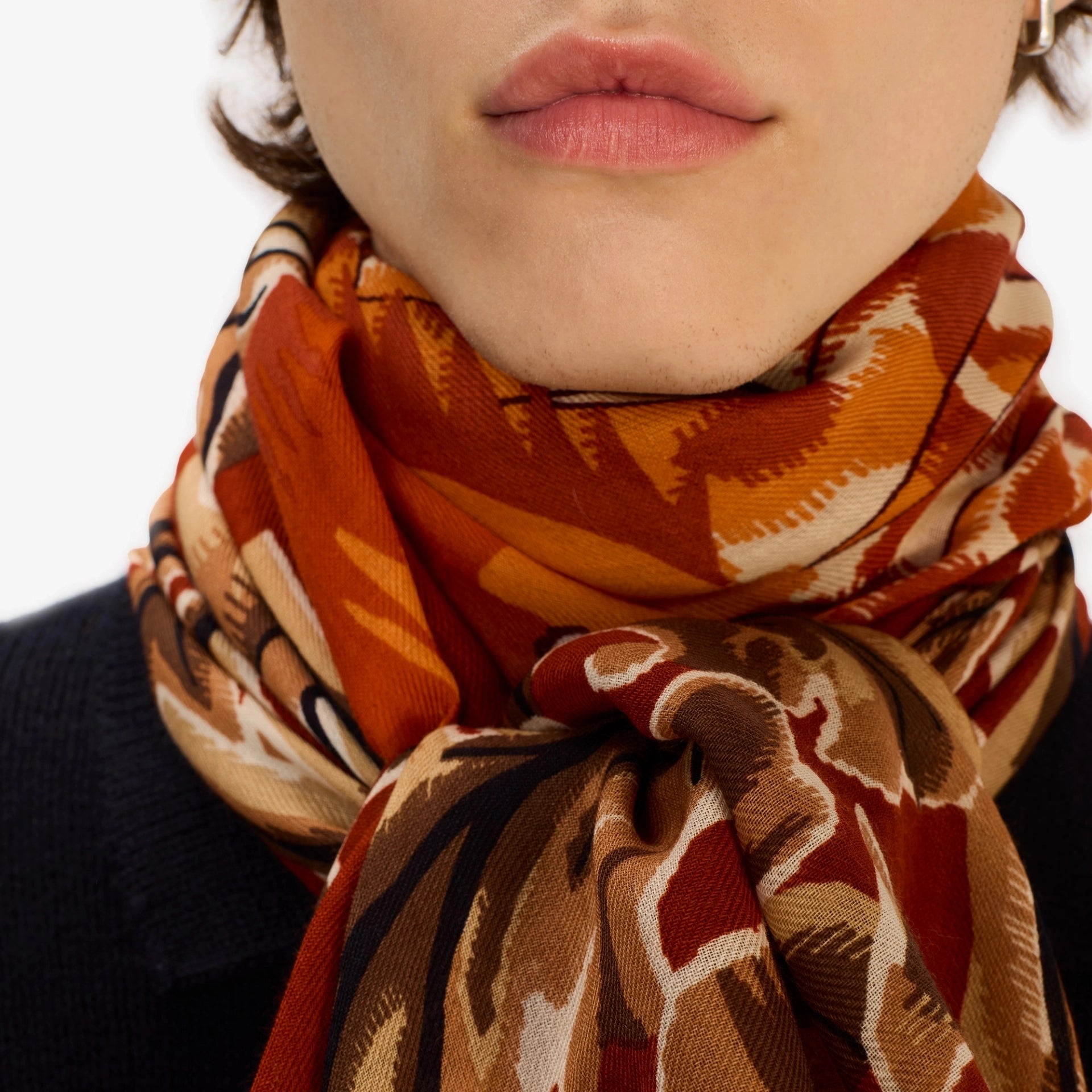 Inoui Editions Scarf 100 Leonard Orange-Inoui Editions-Thistle Hill
