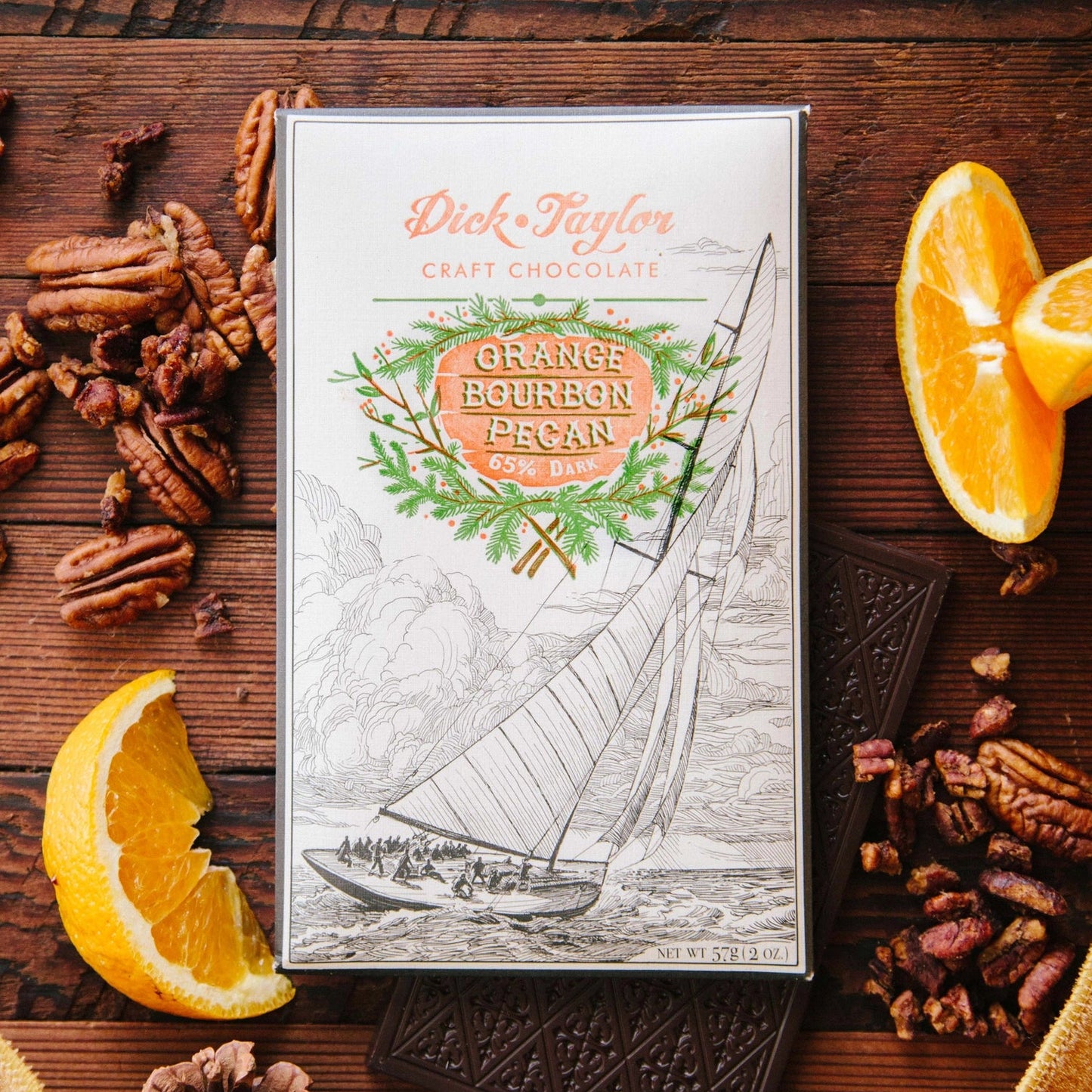 Dick Taylor Orange Bourbon Pecan Dark Chocolate-Dick Taylor-Thistle Hill