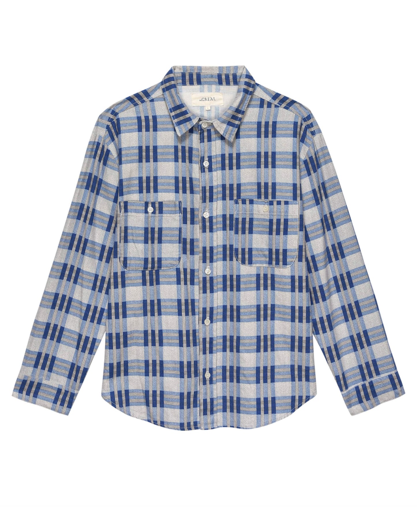 The Great The Harbor Shirt Bright Blue Pioneer Plaid