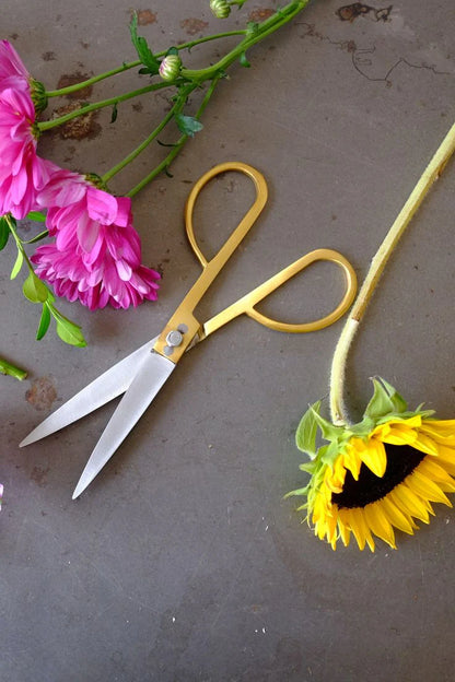 Utility Scissors Brass & Stainless Steel-Civil Alchemy St. Louis-Thistle Hill