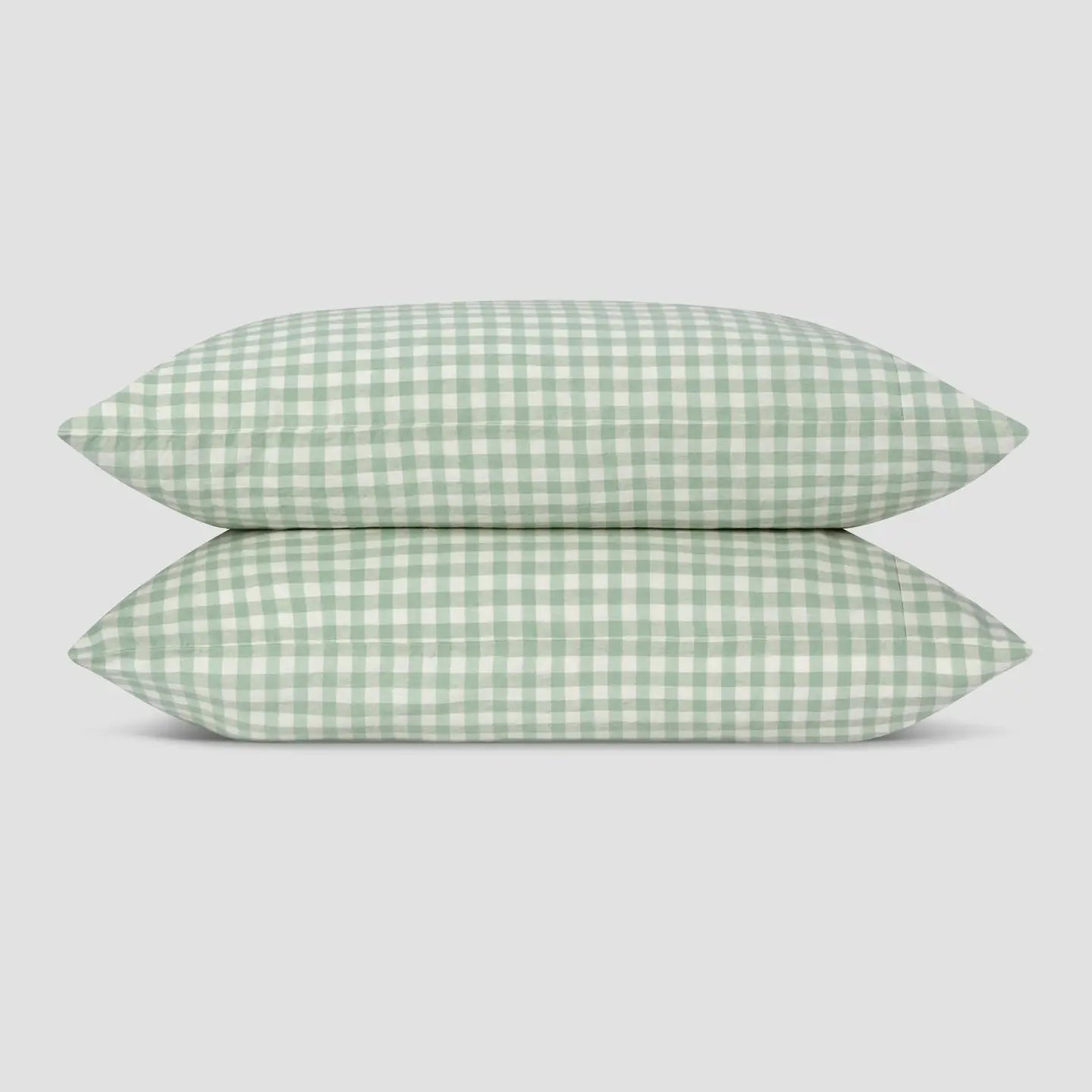 Honey Sage Green Linen Pillowcase (Pair)-Piglet in Bed-Thistle Hill