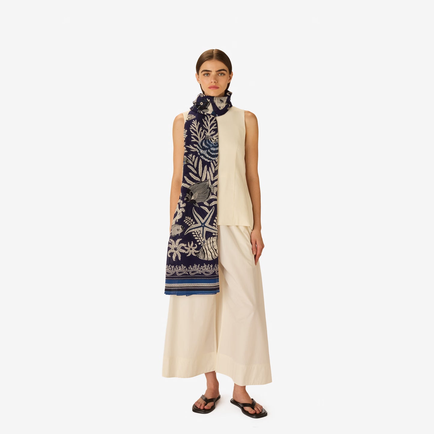 Inoui Editions Scarf 100 Neptune Navy-Inoui Editions-Thistle Hill