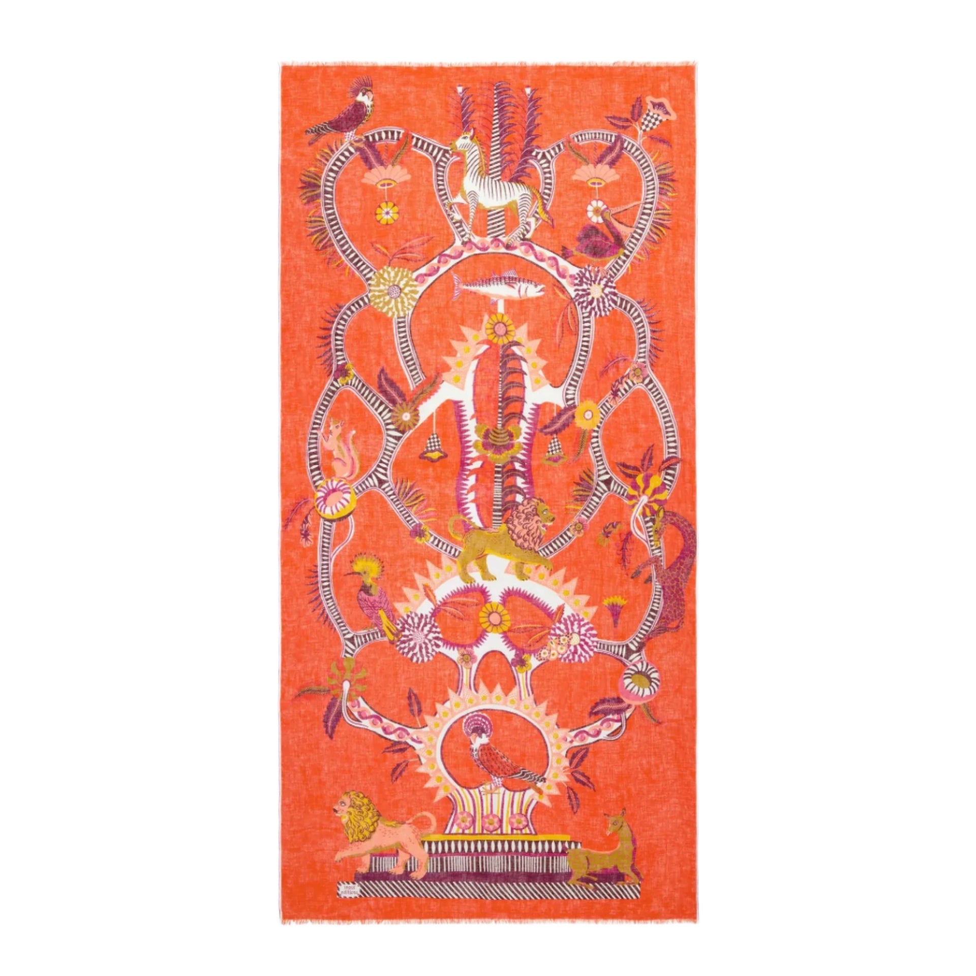 【INOUI EDITIONS】TURGOT ウールマフラー / ORANGE Inoui Editions Scarf 100 Diego Orange – Thistle Hill