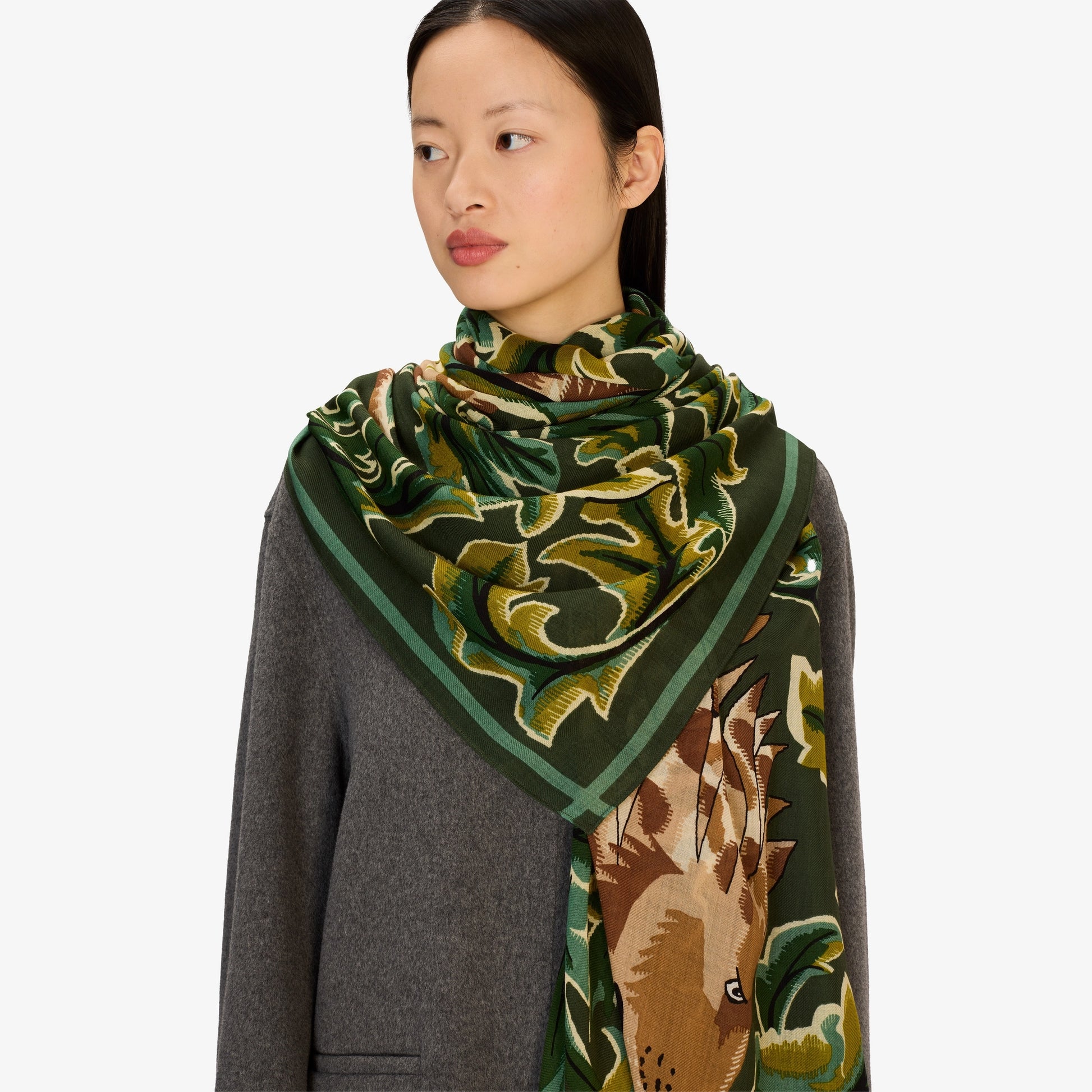 Inoui Editions Scarf 100 Leonard Khaki – Thistle Hill Inoui Editions Scarf 100 Leonard Khaki – Thistle Hill
