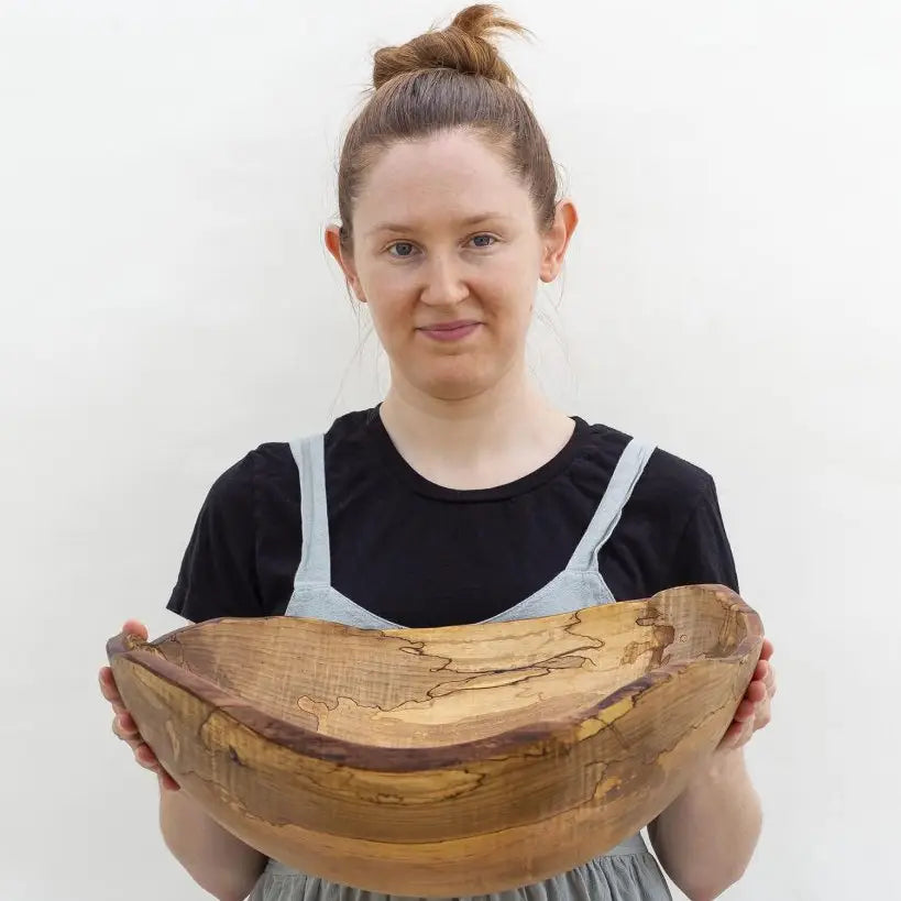 Spencer Peterman 18" Spalted Maple Oval Bowl-Spencer Peterman-Thistle Hill