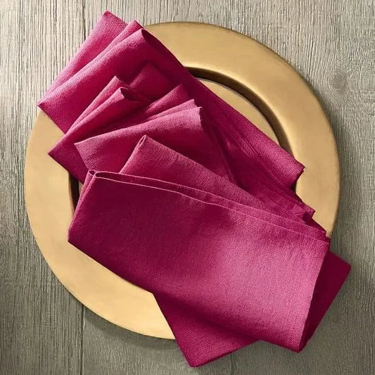 Palma Handwoven Fuchsia Napkins Set of 4-Thistle Hill-Thistle Hill