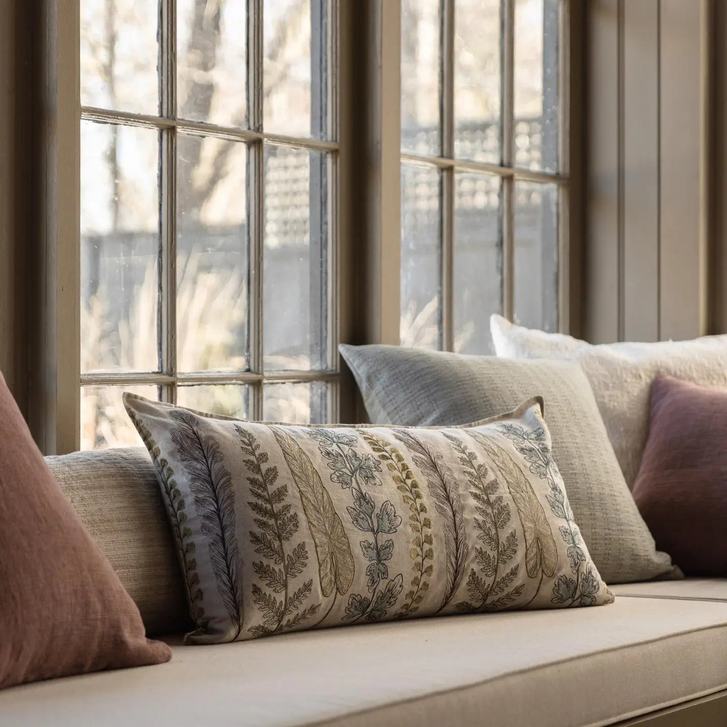 Coral & Tusk Plants Lumbar Pillow-Coral & Tusk-Thistle Hill