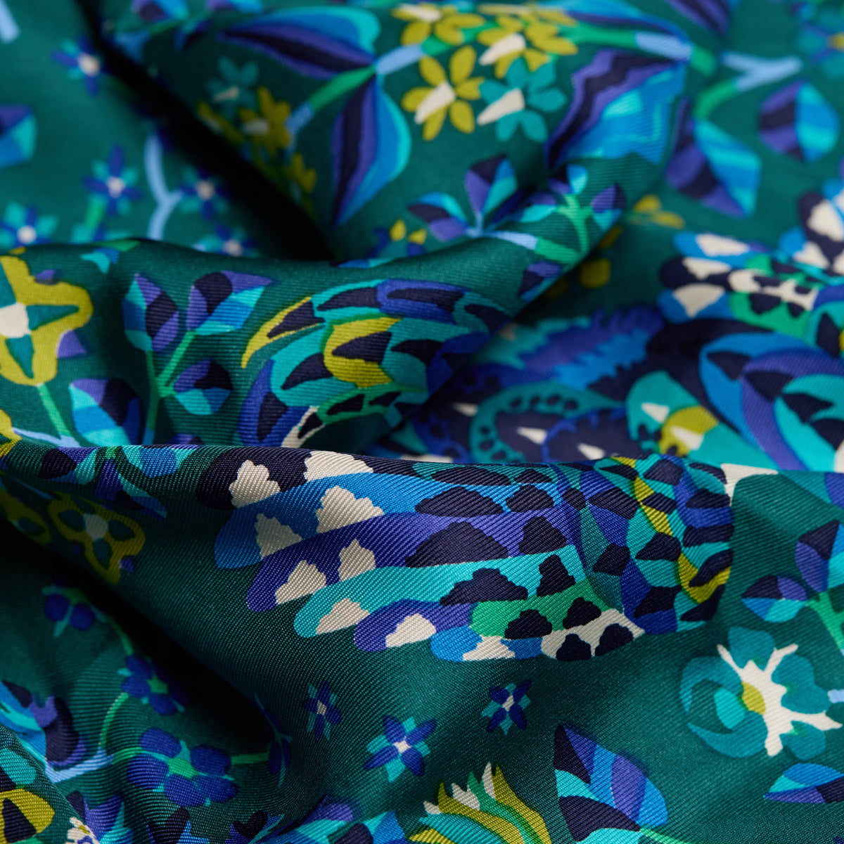 Inoui Editions Square 65 Rene Perrot Emerald Scarf-Inoui Editions-Thistle Hill