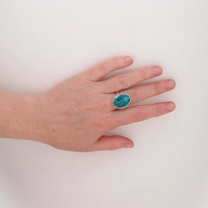 Carolyn Keys Lake Ring Chrysocolla Turquoise-Carolyn Keys-Thistle Hill