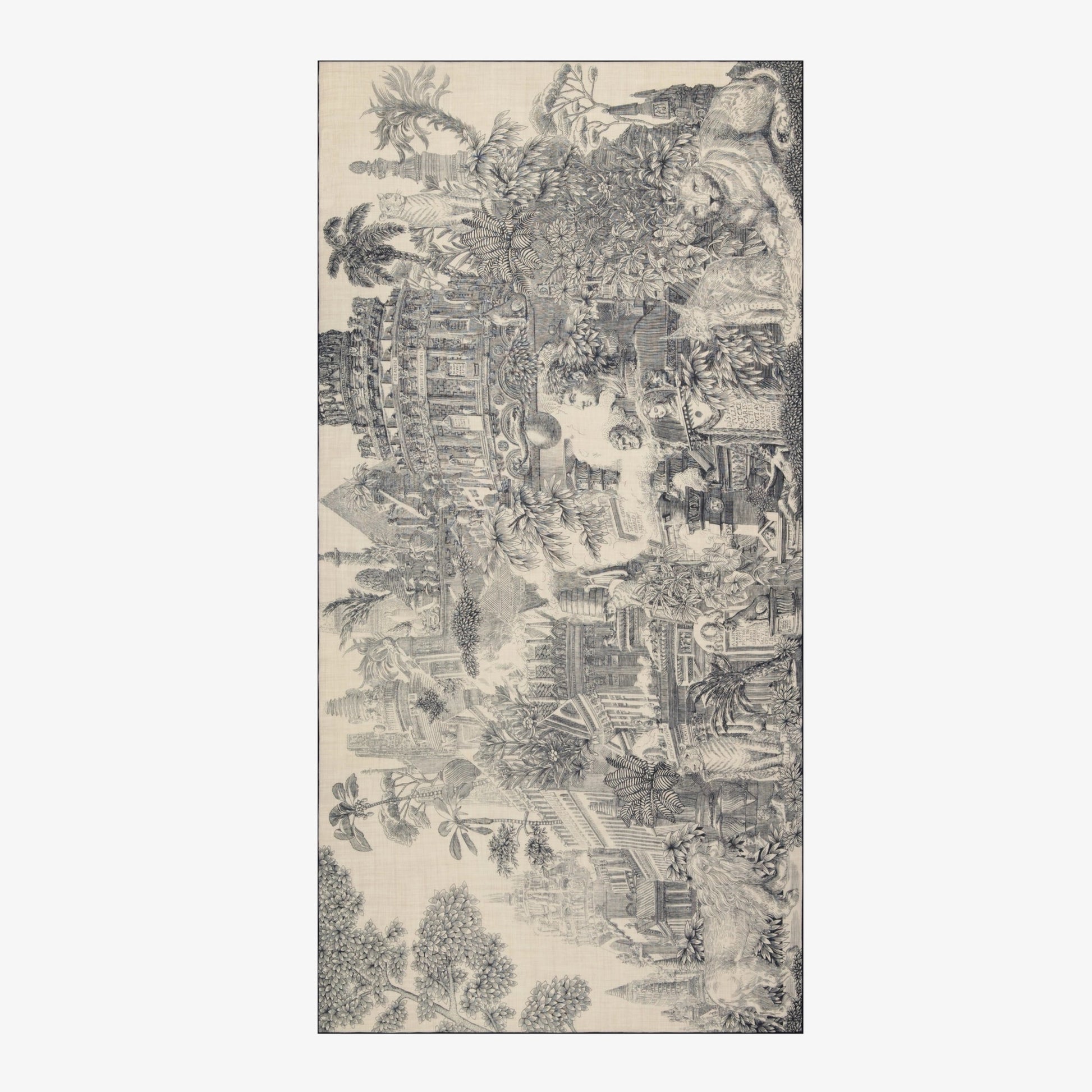 Inoui Editions Scarf 100 Wool Silk Piranesi Black-Inoui Editions-Thistle Hill