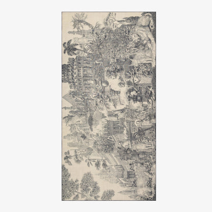Inoui Editions Scarf 100 Wool Silk Piranesi Black-Inoui Editions-Thistle Hill
