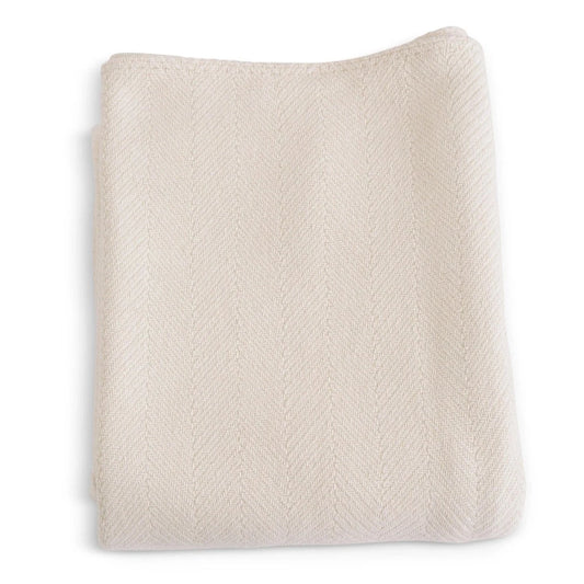 Evangeline Simple Cotton Bed Blanket Natural-Evangeline-Thistle Hill