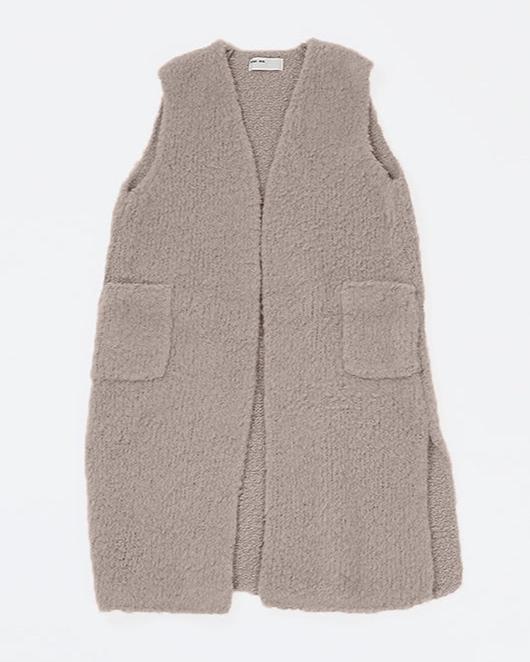 Evam Eva Boa Long Vest Grege-Evam Eva-Thistle Hill