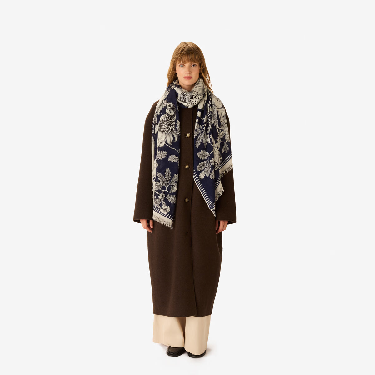 Inoui Editions Scarf 100 Archimede Navy Scarf-Inoui Editions-Thistle Hill