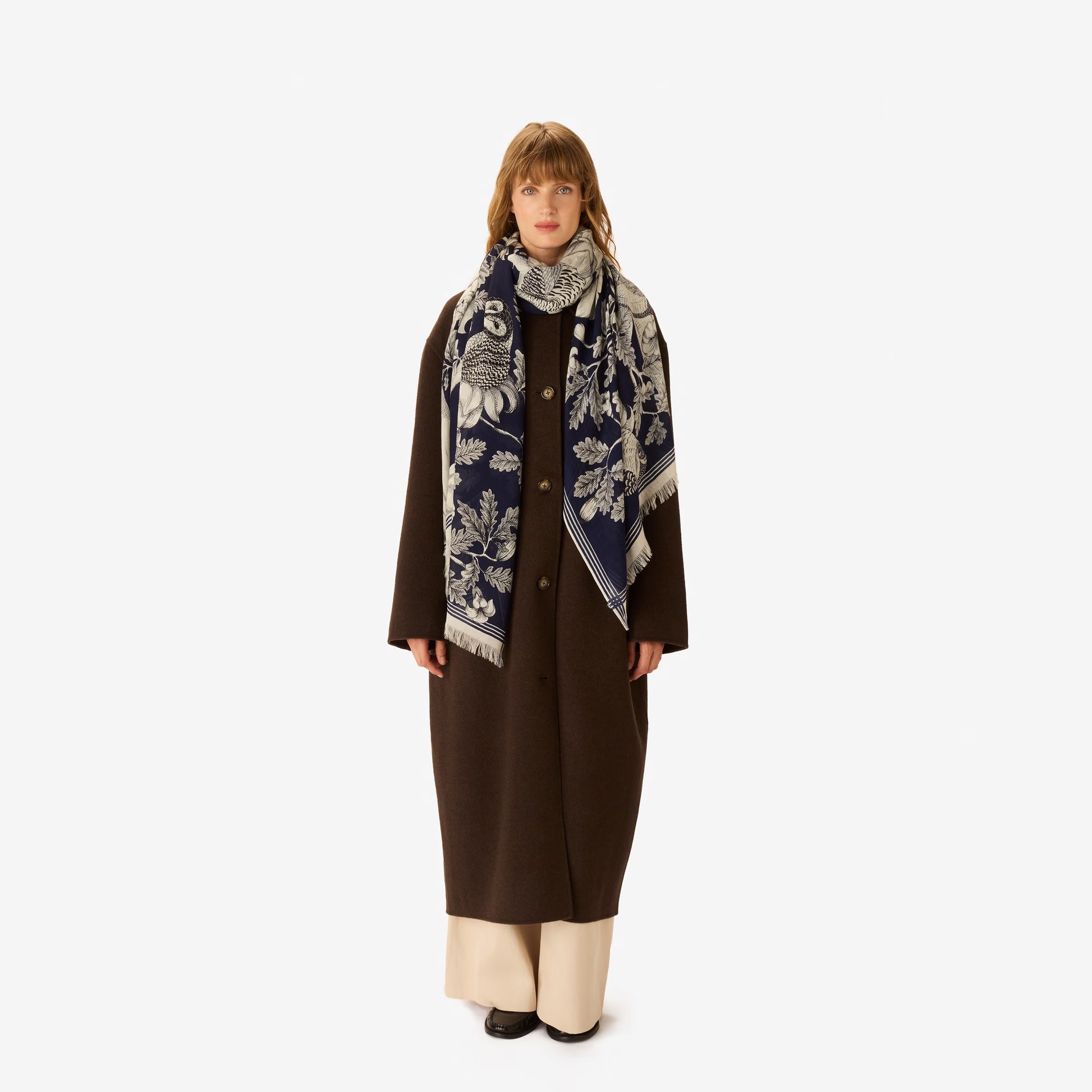 Inoui Editions Scarf 100 Archimede Navy Scarf-Inoui Editions-Thistle Hill