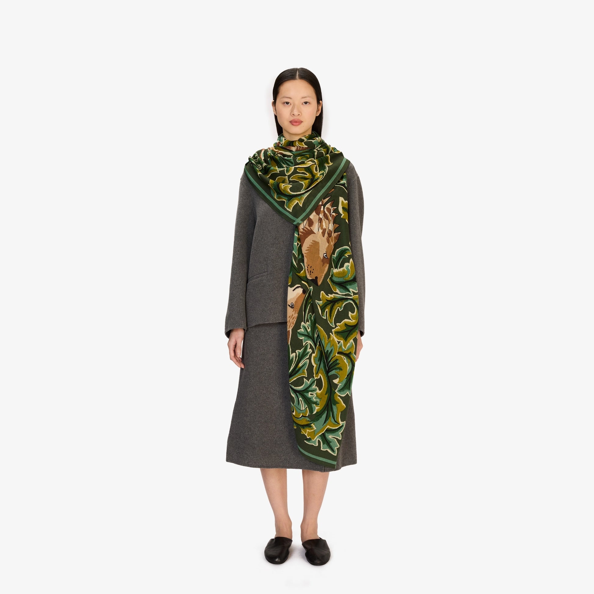 Inoui Editions Scarf 100 Leonard Khaki-Inoui Editions-Thistle Hill