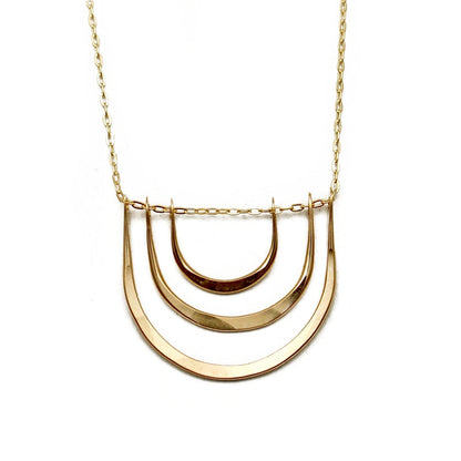 Carolyn Keys Triple Arc Necklace Gold-Carolyn Keys-Thistle Hill