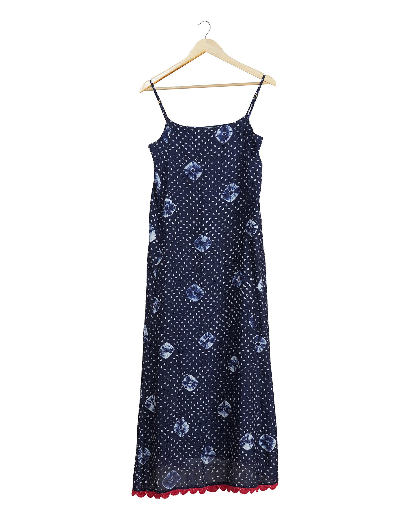 Injiri Indigo Shibori Slip Cotton + Silk Dress-Injiri-Thistle Hill