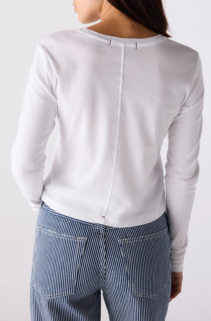 AMO Jade Long Sleeve Tee White-AMO-Thistle Hill