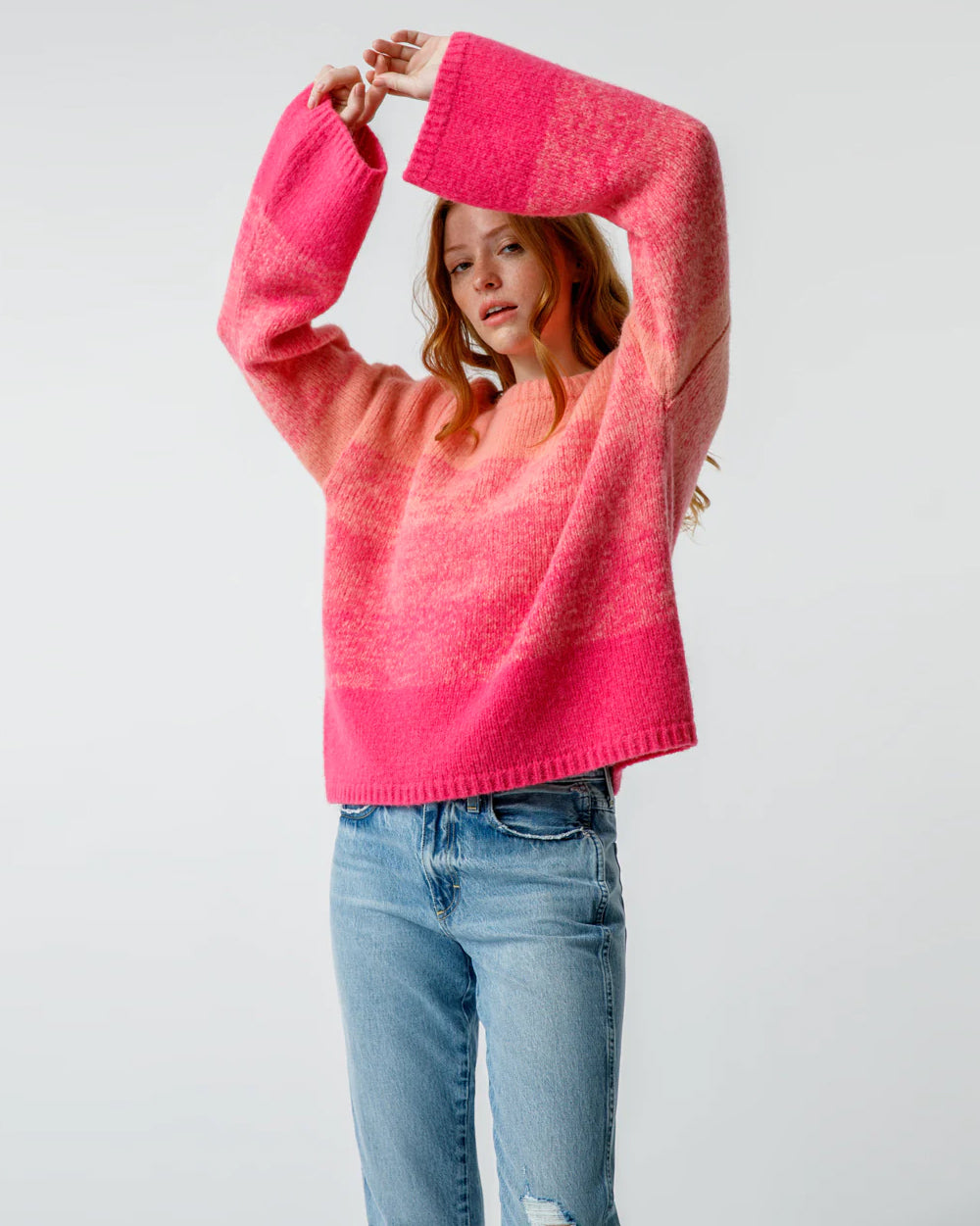 AMO Aretha Tonal Sweater Carnation