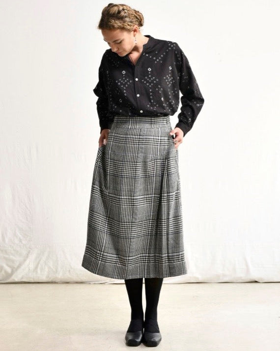 Maku Magnolia Plaid Skirt-Maku-Thistle Hill