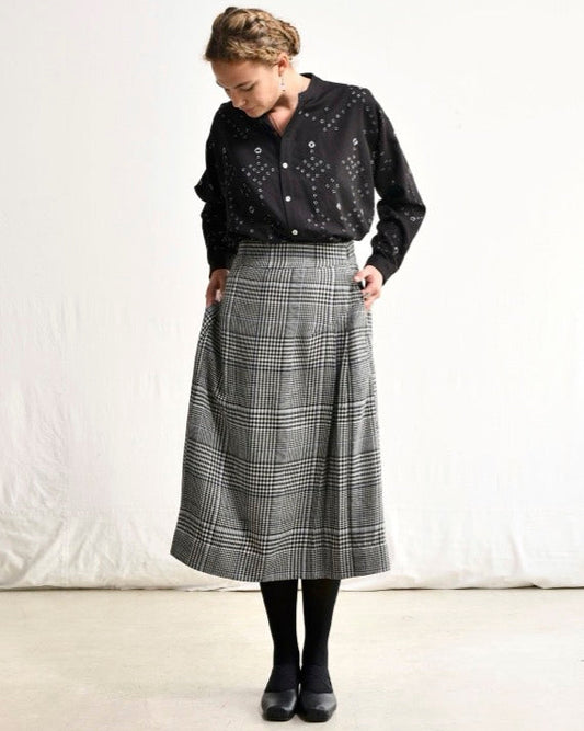 Maku Magnolia Plaid Skirt-Maku-Thistle Hill
