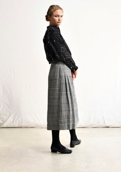 Maku Magnolia Plaid Skirt-Maku-Thistle Hill