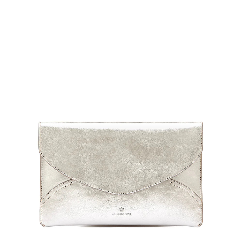 Il Bisonte Clutch Esperia Silver Brass Hardware-Il Bisonte-Thistle Hill