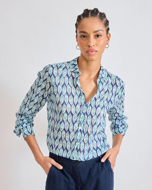 Hartford Corazon Blue Shirt-Hartford-Thistle Hill