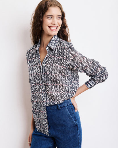 Hartford Woven Shirt Coraz Blue-Hartford-Thistle Hill